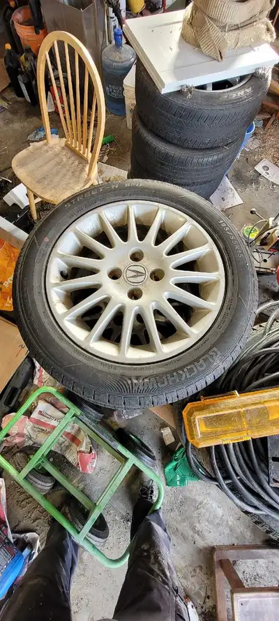 First 2 pictures are of the Blackhawk all wheather tires M/S, 5 new tires size 195/55/15 asking 400....