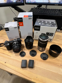 Sony NEX-6 with 3 Lenses - SEL35F18, SEL55210, SELP1650