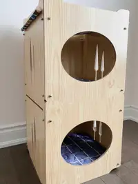 Cube stackable cat nest with hammock