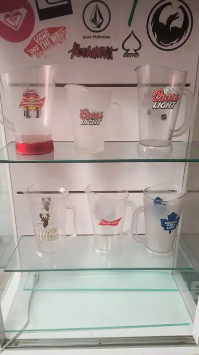 Beer jugs and ice buckets., View more