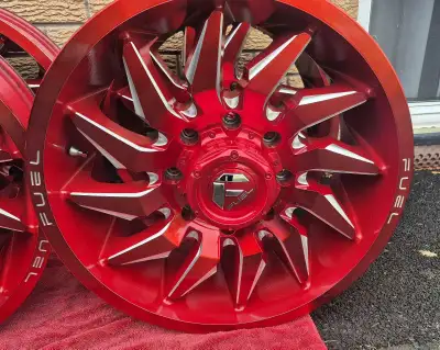 ONLY 2 years old, in awesome condition. Make - FUEL 20X9 Model - D745 SABER - CANDY RED MILLED Bolt...