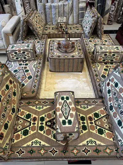 Majlis Arabic Turkish Afghan floor sofa, View more
