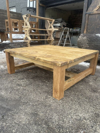 Coffee table, Reclaimed solid wood style furniture 