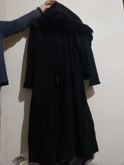 Long winter jacket Hepburn Virgin Wool and Cashmere Size 12, View more