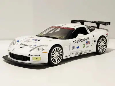 2005 Corvette C6-R (white) #3 Jada 1:24 diecast model. , View more