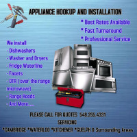 APPLIANCE HOOKUP AND INSTALLATION