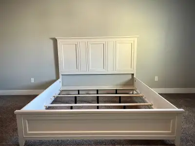 KING BED FRAME – SOLID WOOD, EXCELLENT CONDITION, View more