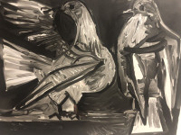 Lithograph "Deux Pigeons" Marina Picasso Collection + Paintings