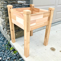 Raised Cedar Planter Box | Easy Assembly | No Tools Needed