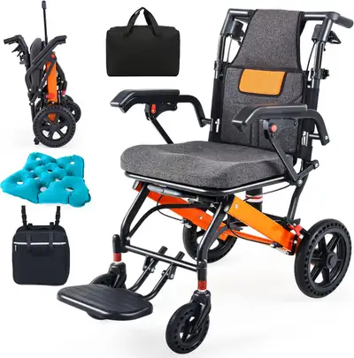 Super Lightweight Portable Transit Travel Wheelchair, View more