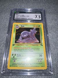 Pokémon Muk (1999) Fossil 1st Edition 13/62 Holo CGC 7.5