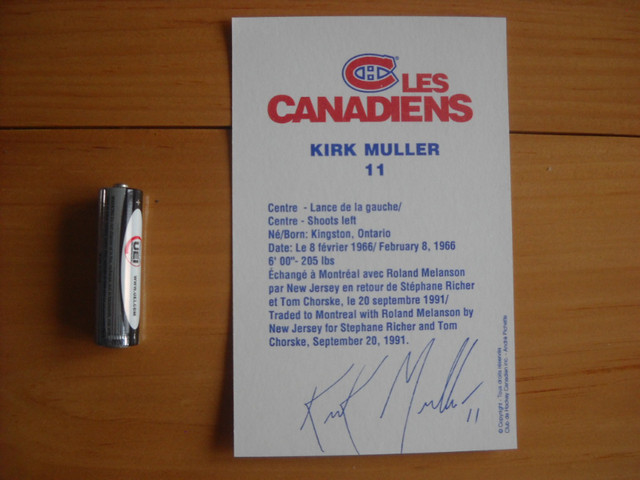 Carte de hockey grand format de Kirk Muller (rare) dans Art et objets de collection  à Saguenay - Image 2