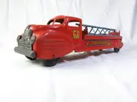 Lincoln steel pressed original toy fire ladder truck for sale