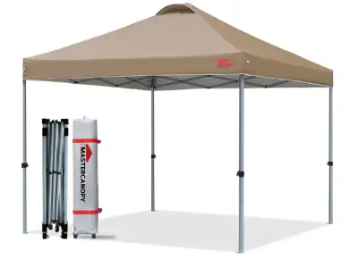 Mastercanopy Heavy-duty Instant Canopy, 10x10', Khaki - NEW, View more
