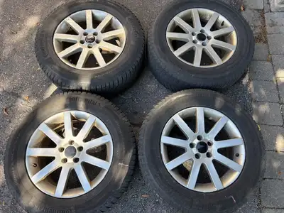 5 x 108 17" RIMS 7.5J x 17 ET49 offset, 67.1mm center bore OEM Volvo SUV wheel Tires are 235/65/17 C...