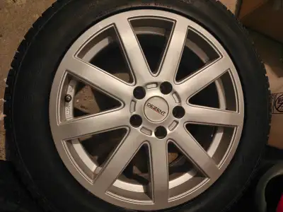 I have for sale a set of aluminum alloy wheels with winter tires. These are aftermarket wheels brand...