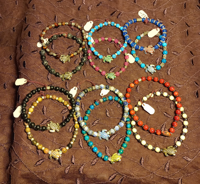 Semi-Precious Stone Bead Turtle Bracelets (sz S-L)*Handmade! in Jewellery & Watches in Mississauga / Peel Region