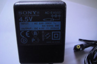 SONY AC POWER ADAPTER AC-E455D (OUTPUT: 4.5V = 500mA)