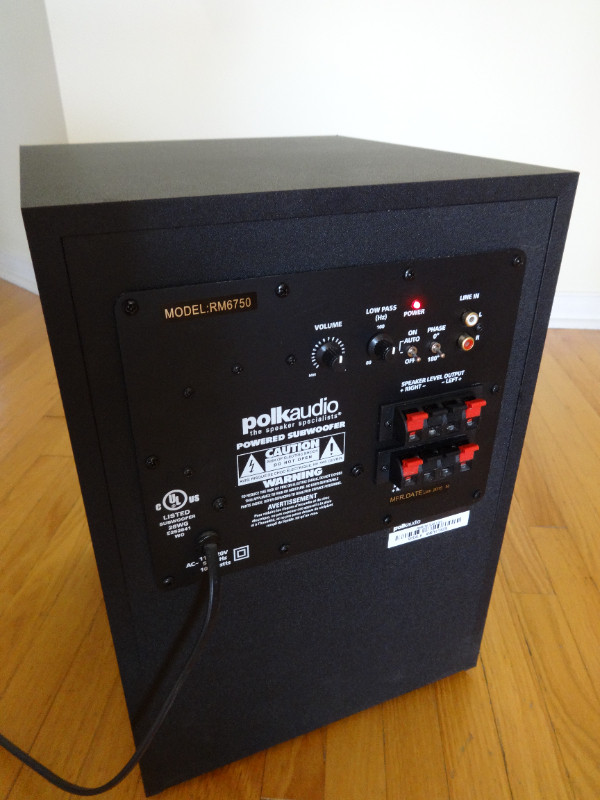 Polk Audio RM6750 powered subwoofer for sale in Speakers in Markham / York Region - Image 4
