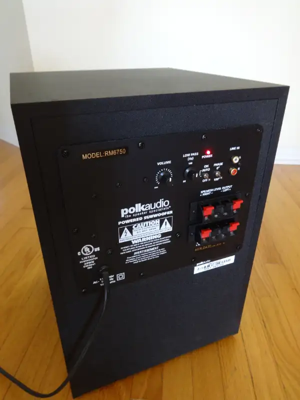 Polk Audio RM6750 powered subwoofer for sale in Speakers in Markham / York Region - Image 5