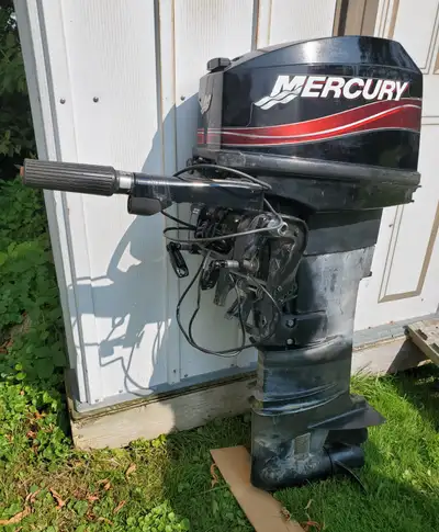 • Runs like new • 2006 motor, last year Merc made 2-stroke 25 HP outboard • Recently serviced (hasn’...