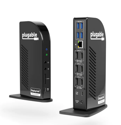 Plugable USB-C Triple 4K Monitor Docking Station with Charging, View more