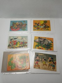 Six Complete Vintage 1940s Walt Disney Puzzles Mickey Casey JR