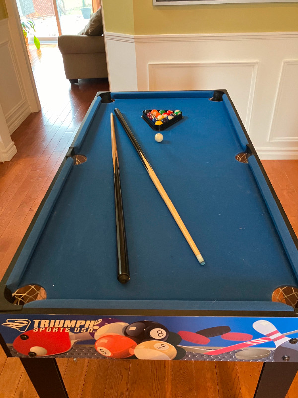 Games Table - 5 in 1 - Pool, Hockey, Ping Pong, Bowl, Shuffle in Toys & Games in Oshawa / Durham Region - Image 2