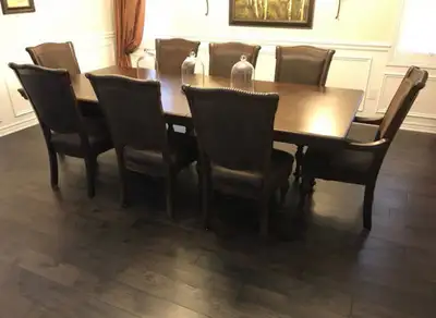 10 Piece. Dining Set w 8 Chairs & 6’ Server, View more