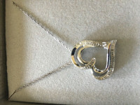 Diamond Accent in Sterling Silver Heart Necklace