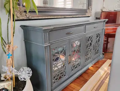 Blue Grey sideboard hutch cabinet , View more