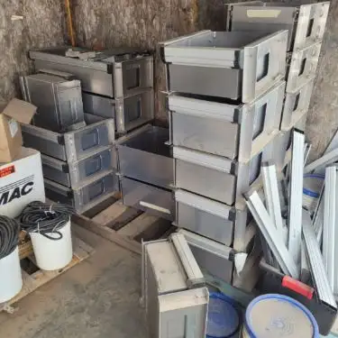 Aluminum drawers for mechanics service bodies, skids, slip in. All have some form of a cosmetic flaw...