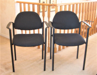 Black Stackable Armchairs Sturdy Steel Frame $100 Ea.