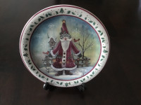 Assiette Noël diamètre de 8 1/2 pouce - Santa Christmas Plate 