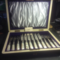 This 12x piece boxed mother of pearl set is just beautiful.