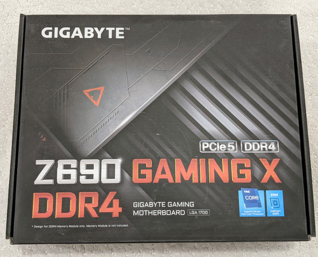 New! Gigabyte Z690 Gaming X DDR4 LGA1700 Motherboard in System Components in Burnaby/New Westminster
