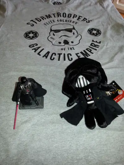 Hasbro Darth Vader Action Figure, Used $10 Darth Vader Funko Galactic Plushy, New $10 Adult Size Lar...