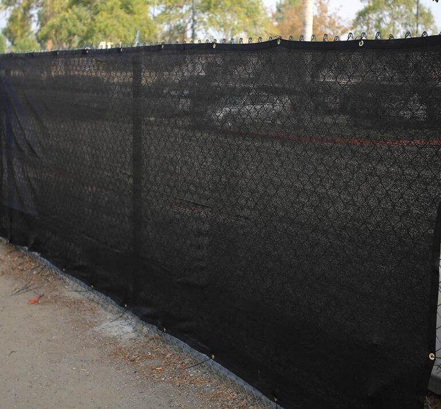 Black Mesh Windscreen Privacy Fence Cover - 8ft x 50ft in Other in Winnipeg