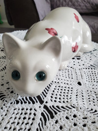 Vintage Cat Figurine Alcobaca Portugal