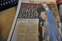 GUY LAFLEUR hockey nhl +- 26 pages NEWSPAPER journal de montreal
