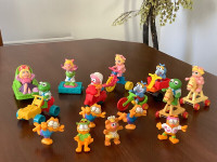 Figurines série Muppets babies sur véhicules + Garfield