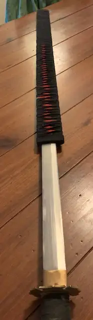 This replica sword is 36.5 inches long