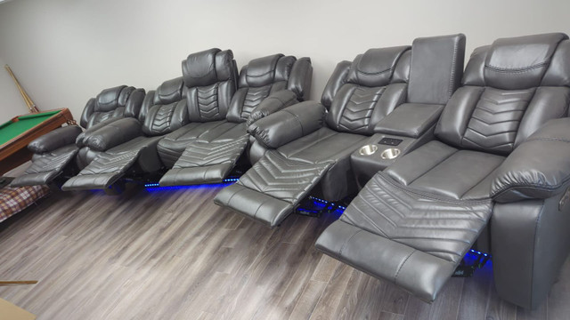Brand New Pure Leather Recliner Sofa Set FREE Delivery in Couches & Futons in Kingston - Image 4