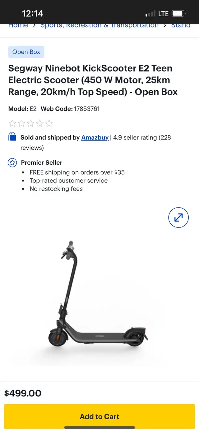 Segway electric scooter in Other in Miramichi - Image 2