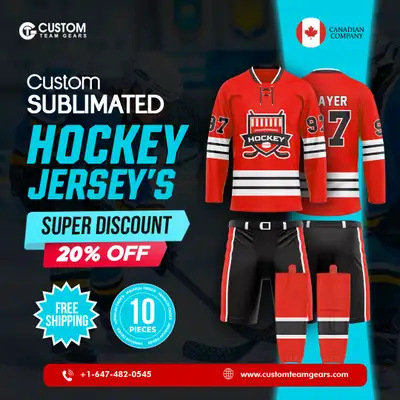 Custom Sublimated Hockey Uniforms in Delta/Surrey/Langley, View more