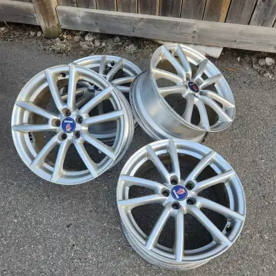 Set of 4 Aluminum Alloy Wheels 17x7 Diameter 5x100 Bolt Pattern