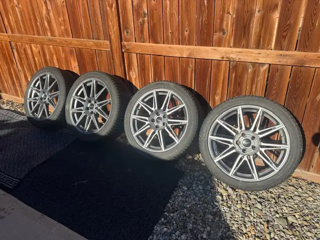 Fast Rims 5 x 114.3 with Michelin X-Ice 245/40/19 Winter Tires in Tires & Rims in Lethbridge - Image 2
