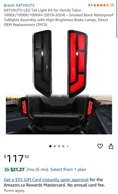 XATVXUTV LED tail light kit, View more