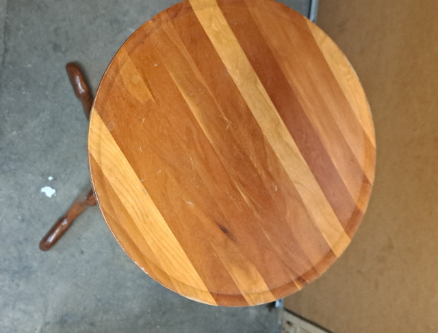 Unique tiny wood side table.  35 in Other Tables in Red Deer - Image 2