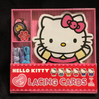 Hello Kitty Stitch & Sew 6 Lacing Cards -  New